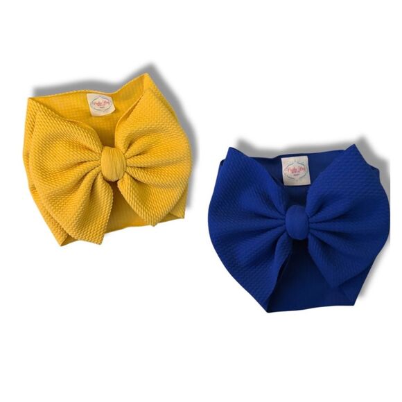 Other - 🎀**SET OF TWO** LIKE NEW!! Big Bow Boutique Baby Headbands